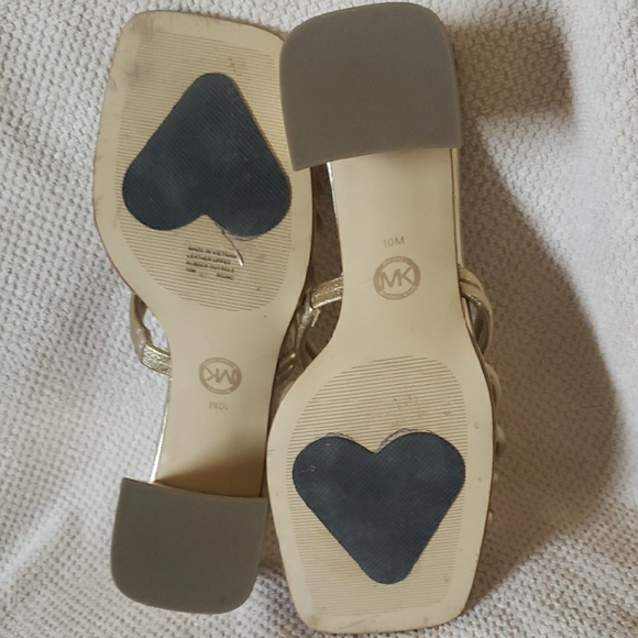 Michael Kors. Gold Heeled Sandals - Picture 6 of 8